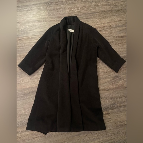 Peruvian Connection | Baby Alpaca Wool Long Open Front Coat Luxury City - Picture 2 of 5